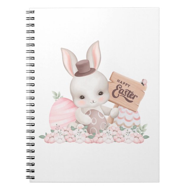 Niedliches Bunny Oaster Notebook-Geschenk Notizblock (Vorderseite)