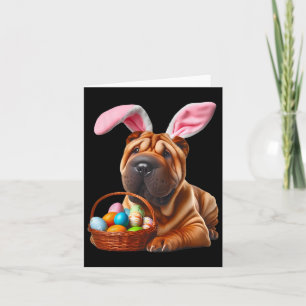 Niedliches Bunny Ohr Chinesischer Shar-pei Dog Ost Karte