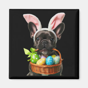 Niedliches Bunny Ohr Französischer Bulldog Hund Os Magnet