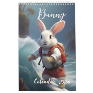 Niedliches Bunny Rabbit 2024 Kalender