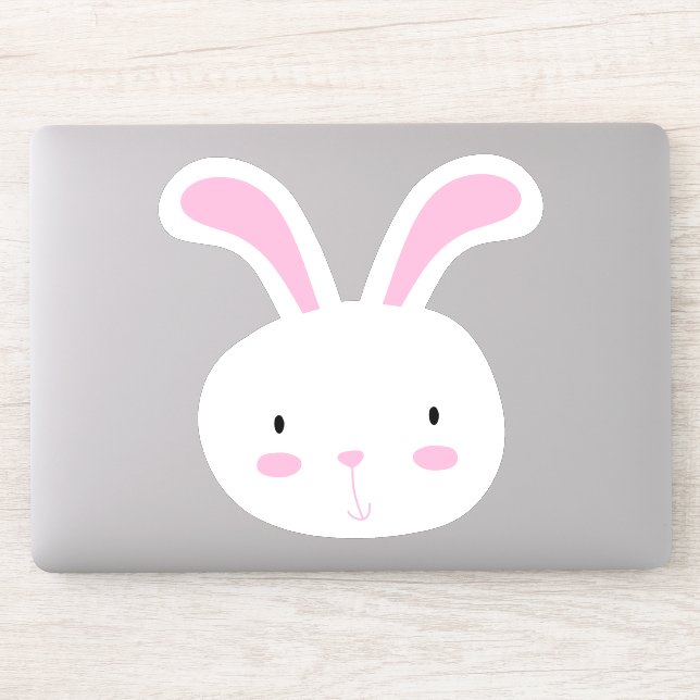 Niedliches Bunny Rabbit Aufkleber (Computer)