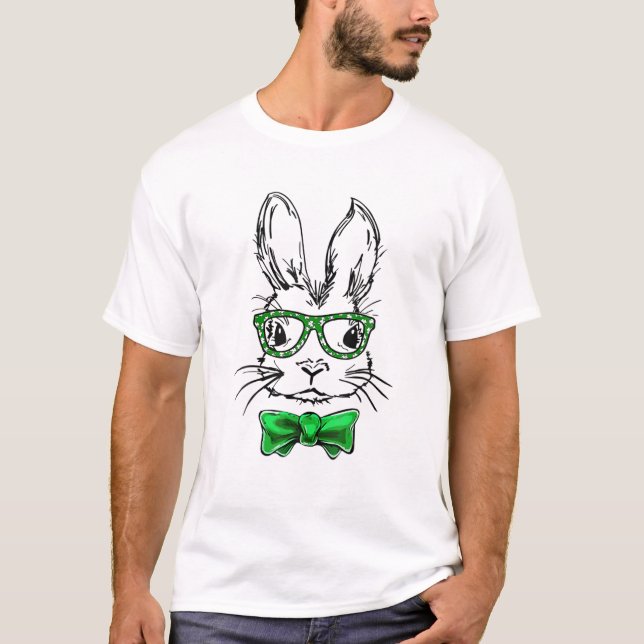 Niedliches Bunny Rabbit Face Funny Charakter St Pa T-Shirt (Vorderseite)
