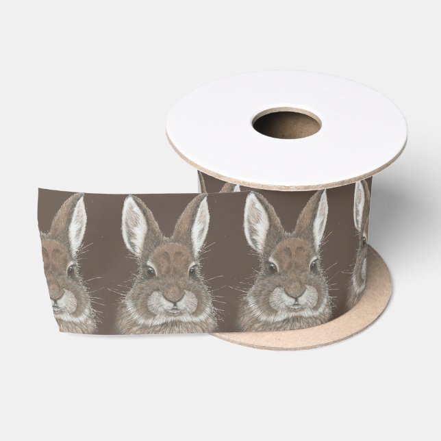 Niedliches Bunny Rabbit Lover Oaster Tiermuster Ta Satinband (Spule)