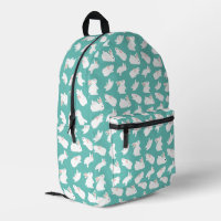 Niedliches Bunny Rabbit Pattern auf Aquamarinem