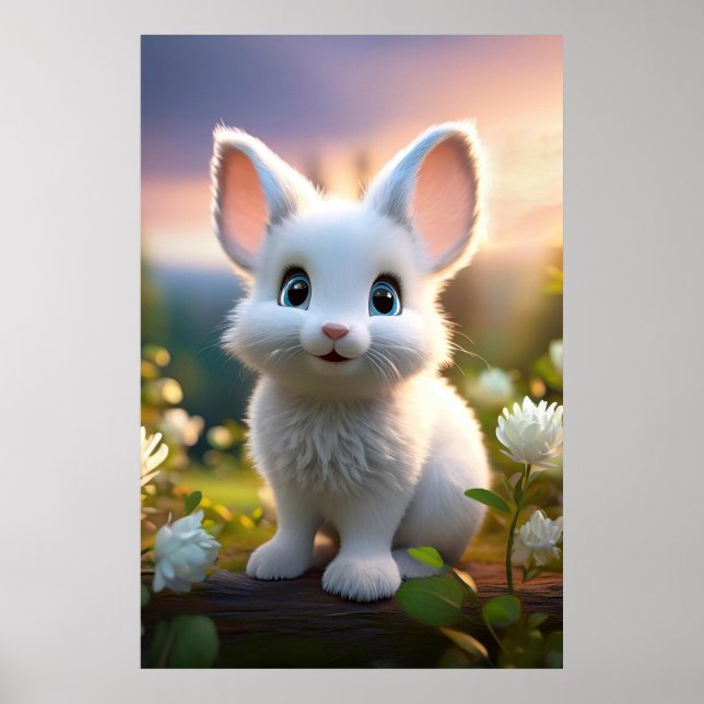 Niedliches Bunny Rabbit Poster (Vorne)