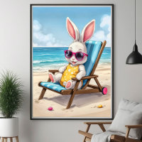 Niedliches Bunny Summer Coasty Kids Poster
