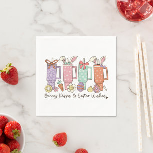 Niedliches Bunny und Bows Retro Coquette Pastete O Serviette