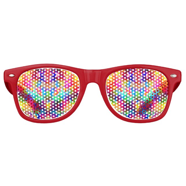 Niedliches, buntes abstraktes Phantom-Wurfkissen Partybrille (Vorderseite)