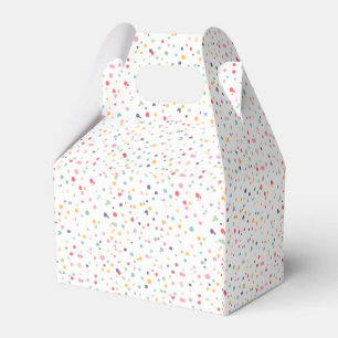 Niedliches buntes Confetti-Punkt-Muster Geschenkschachtel