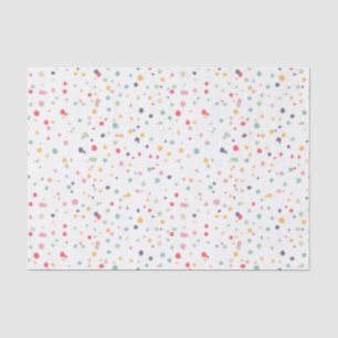 Niedliches buntes Confetti-Punkt-Muster Seidenpapier