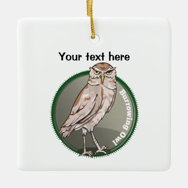 Niedliches Burrowling Keramikornament (Vorderseite)