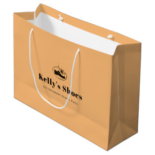 Niedliches Business-Logo - Shopping Orange Große Geschenktüte