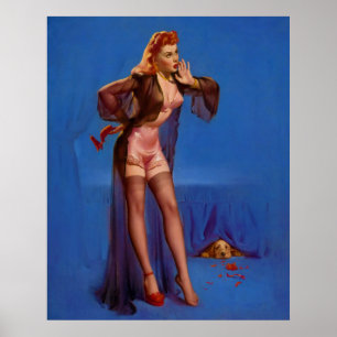 Niedliches Button für Welpen finden Poster