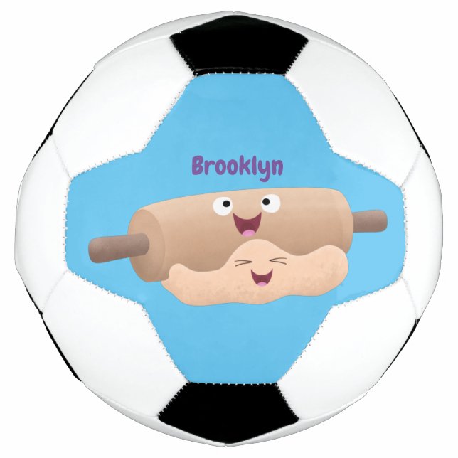 Niedliches Button und Teig Backwaren Cartoon Fußball (Vorderseite)