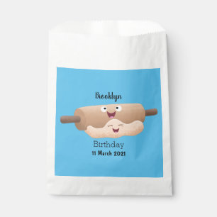 Niedliches Button und Teig Backwaren Cartoon Geschenktütchen