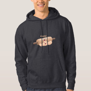 Niedliches Button und Teig Backwaren Cartoon Hoodie