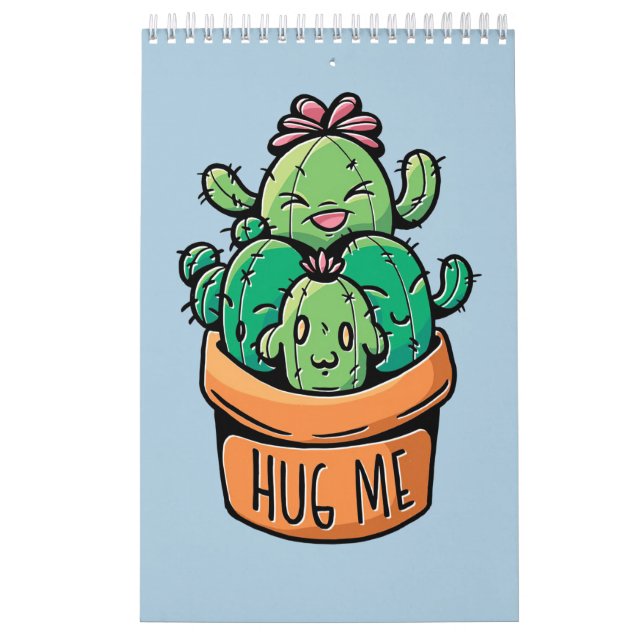 Niedliches Cacti Hug Kalender (Titelbild)