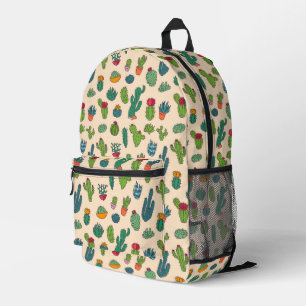 Niedliches Cactus Stehend Pattern Bedruckter Rucksack