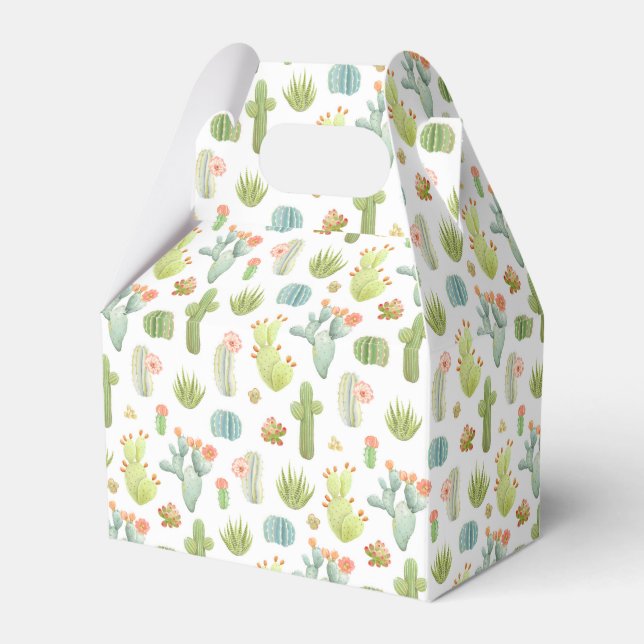 Niedliches Cactus Stehend Pattern Geschenkschachtel (Vorderseite)