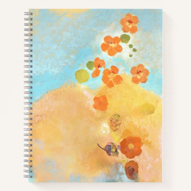 Niedliches California Orange Poppies Fields Notizbuch (Vorderseite)
