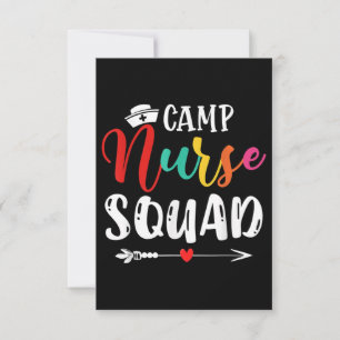 Niedliches Camp Nurse Squad Funny Nurses Match Mitteilungskarte