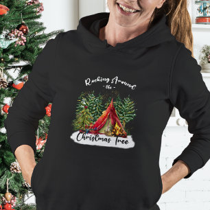 Niedliches Campfire Rot Grün Moderner Weihnachtsba Hoodie
