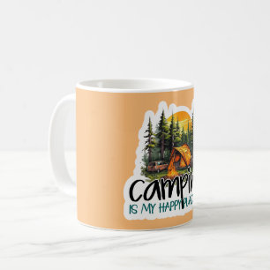 Niedliches Camping ist mein Happy Place Travel Kaffeetasse