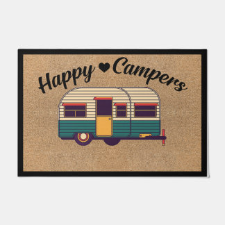 Niedliches Camping Quotes Rug, Happy Campers Fußmatte