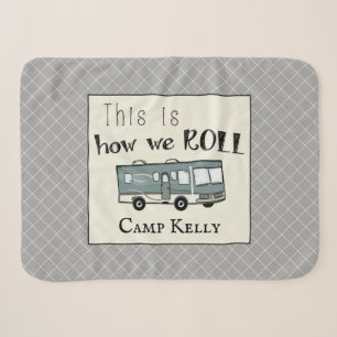 Niedliches Camping RV "How We Roll" Personalisiert Sherpadecke