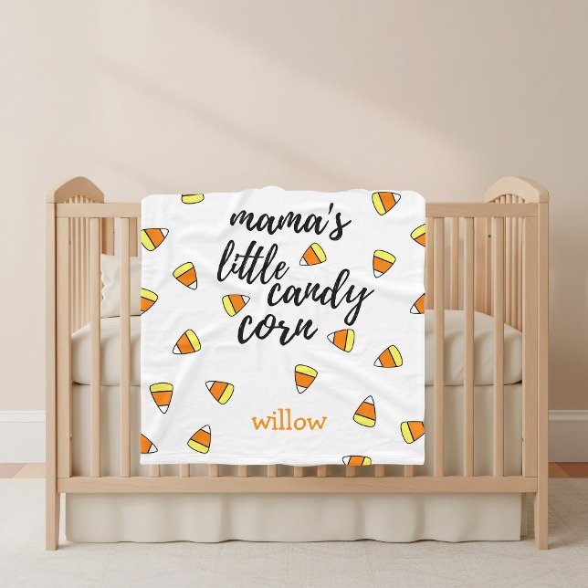 Niedliches Candy Corn Muster Custom Fleece Blankon (Add your little candy corn's name to this cute fleece blanket)