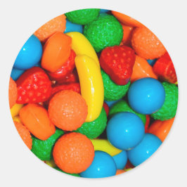 Niedliches Candy Pattern Runder Aufkleber