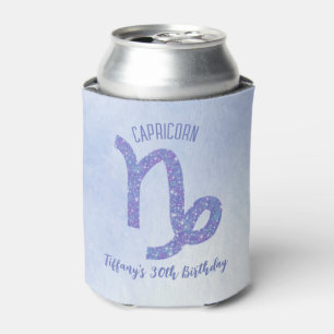 Niedliches Capricorn-Zeichen Custom Lila Geburtsta Dosenkühler