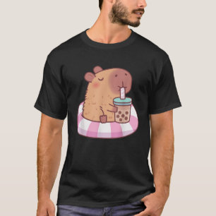 Niedliches Capybara auf Pool Schwimmbad Trinkblase T-Shirt