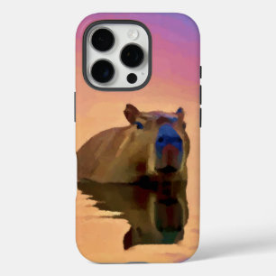 Niedliches Capybara aus einem ruhigen See iPhone 16 Pro Hülle