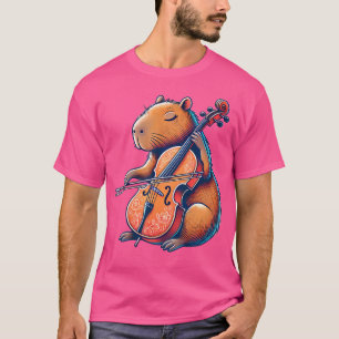 Niedliches Capybara Cello Capybaras T-Shirt