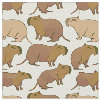 Niedliches Capybara-Gewebe Stoff