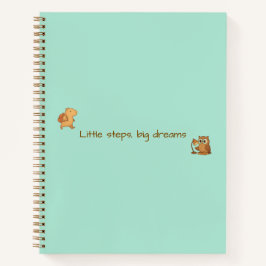 Niedliches Capybara & Owl Notebook - Zurück in die Notizbuch