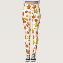 Niedliches Capybara und Herbst verlassen Leggings