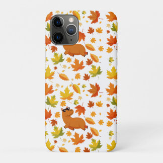 Niedliches Capybara und Herbstleaves - Handy-Fall Case-Mate iPhone Hülle