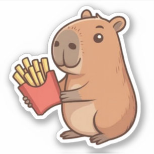 Niedliches Capybara Vinyl Stickers Aufkleber