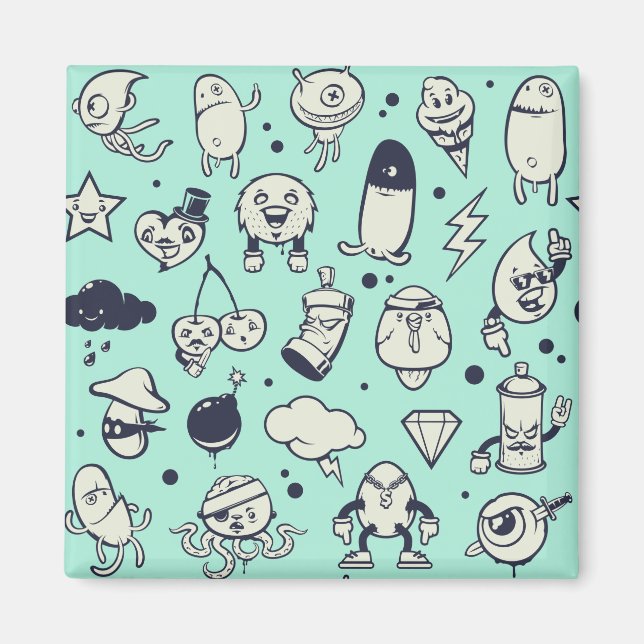 Niedliches Cartoon Character Magnet (Vorne)