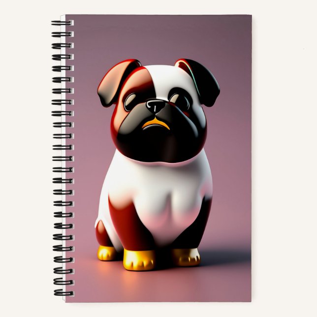 Niedliches Cartoon Dog-Notebook Notizbuch (Vorderseite)