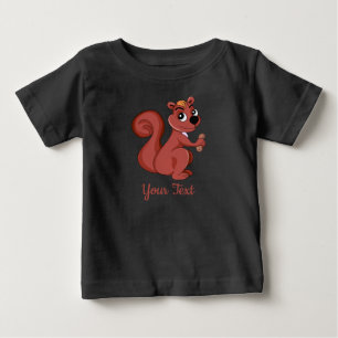 Niedliches Cartoon Eichhörnchen mit T - Shirt aus