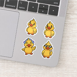 Niedliches Cartoon Enten Aufkleber Set