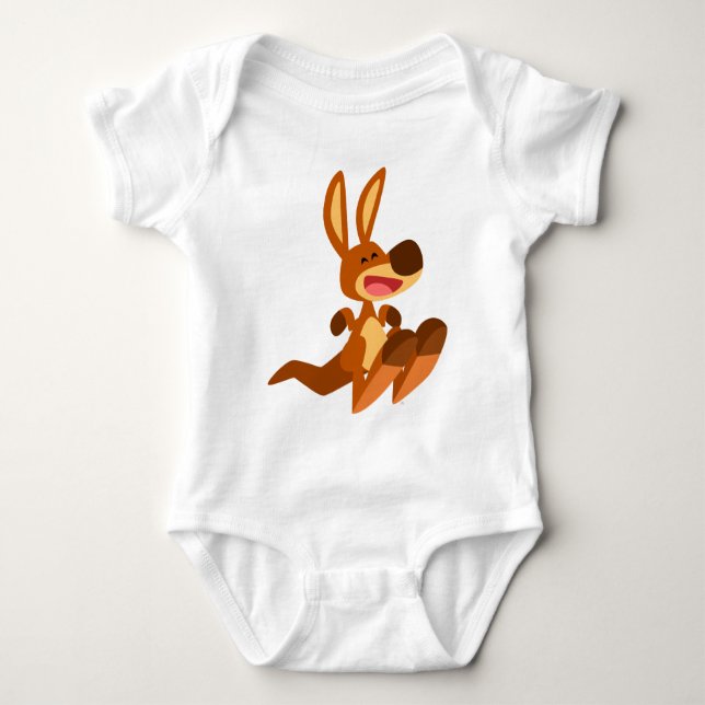Niedliches Cartoon-Känguru Joey Baby-Kleid Baby Strampler (Vorderseite)