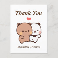 Niedliches Cartoon Paar, Kawaii Bear & Panda Viele