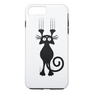 Niedliches Cartoon-schwarze Katzen-Verkratzen Case-Mate iPhone Hülle