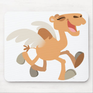 Niedliches Cartoon Winged-Kamel Mousepad