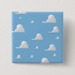 Niedliches Cartoon-Wolkenmuster Button