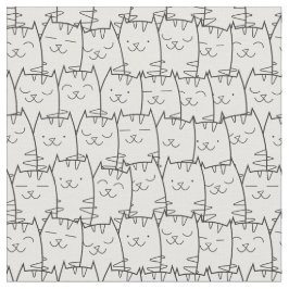 Niedliches Cartoonkatzengewebe 2 Stoff